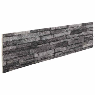 vidaXL Nástenné panely 10 pcs Antracit 100 x 25 cm EPS pena