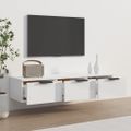 vidaXL Nástenná skrinka lesklá biela 102x30x20 cm spracované drevo