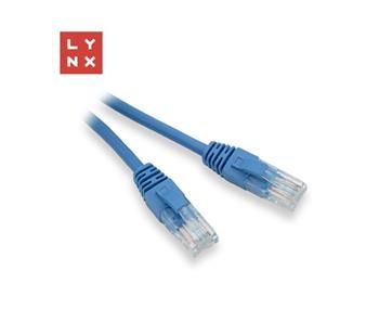 LYNX UTP patch kábel Cat5e, PVC, CCA, 1m, modrý (balenie obsahuje 10 ks)