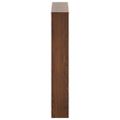 vidaXL Botník so zrkadlom 3-poschodový hnedý dub 63x17x102,5 cm