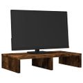 vidaXL Stojan na monitor dymový dub 50x27x10 cm kompozitné drevo