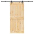 vidaXL Posuvné dvere NARVIK Prírodná a čierna 95 x 210 cm (213,5 cm)