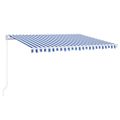 vidaXL Automatická zaťahovacia markíza 450x300 cm modro-biela