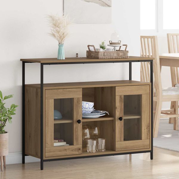 vidaXL Servírovacia skriňa Remeselný dub 100 x 35 x 80 cm