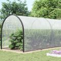 vidaXL Priehľadná plachta s okami 10x10 m Polyetylén