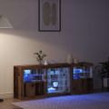 vidaXL LED komoda Staré drevo 181,5 x 37 x 67 cm Kompozitné drevo