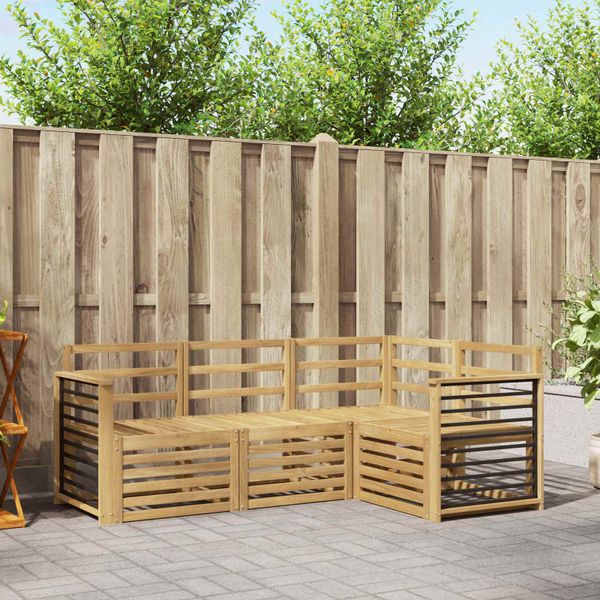 vidaXL Súpravy pohoviek 4 pcs Biela 187,5 x 128,5 x 73 cm