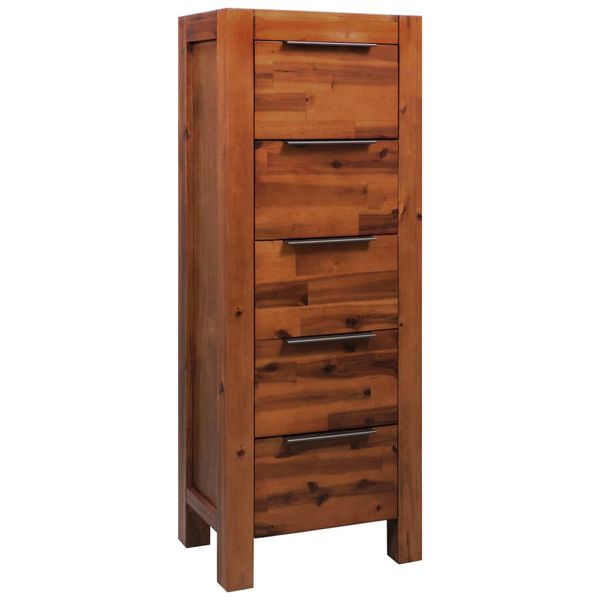 vidaXL Skrinka so zásuvkami, akáciový masív 45x32x115 cm