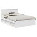 vidaXL Rám postele Biela 140 x 190 cm Masívne borovicové drevo