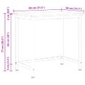 vidaXL stôl Prírodná 80 x 50 x 77 cm Inžinierske drevo a oceľ