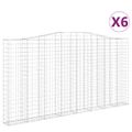 vidaXL Oblúkový gabionový kôš 6 ks 400x30x200/220cm pozinkované železo