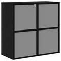 vidaXL Servírovacia skriňa Čierny dub 68,5 x 32 x 67 cm