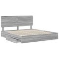 vidaXL Úložná posteľ Sivý Sonoma 180 x 200 cm Kompozitné drevo