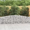 vidaXL Oblúkový gabionový kôš 6 ks 400x30x60/80 cm pozinkované železo