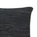 vidaXL Vankúše 2 ks chindi čierne 45x45 cm koža a bavlna