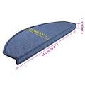 vidaXL 15 ks Nášľapy na schody modré 65x24x4 cm