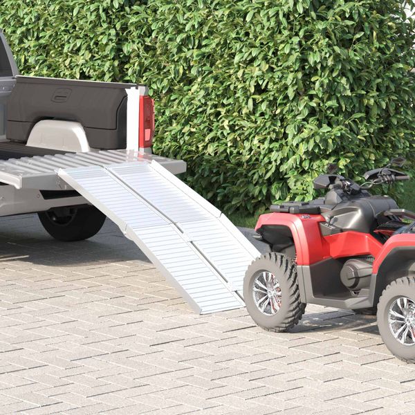 vidaXL Ramp for wheelchair 270 kg Strieborná 270 kg Hliník