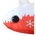 vidaXL Nafukovacia vianočná dekorácia Santa so sobmi s LED 145 cm