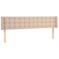 VidaXL Čelo postele kapučínové 203x16x78/88 cm umelá koža
