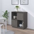 vidaXL Komoda sivá 74x35x80 cm borovicový masív
