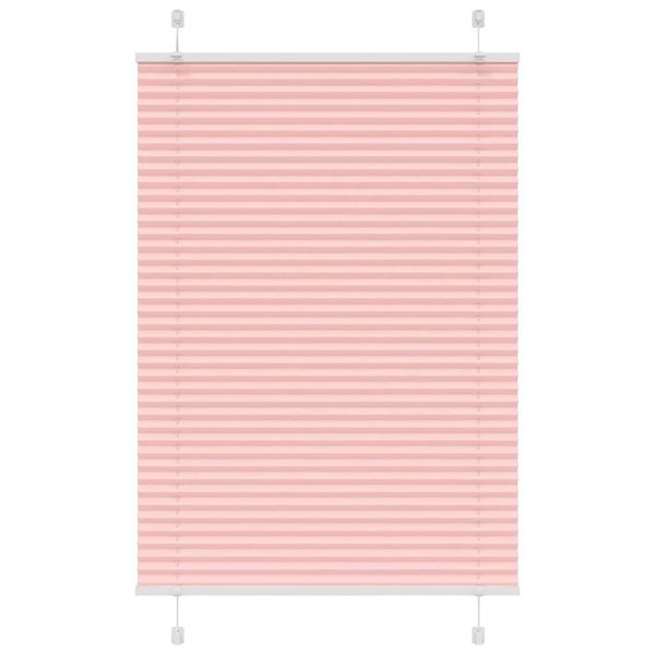 vidaXL Plisovaná roleta ružová 85x100 cm šírka látky 84,4 cm polyester