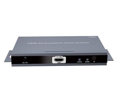 XtendLan HDMI multiviewer/kvadrátor, 4x vstup, 1x výstup, do 1080p, IR ovladač Kvadrátor, prepínac, 4x HDMI vstup, 1x HDMI výstup, do 1080p, IR ovladac, kovové provedení