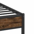 vidaXL Posteľný rám bez matraca dymový dub 100x200 cm kompozitné drevo