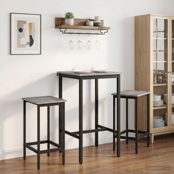vidaXL Barový stôl 52 x 52 x 110 cm Kompozitné drevo Sivý Sonoma