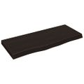 vidaXL Stolová doska tmavohnedá 100x40x(2-6) cm ošetrený dubový masív
