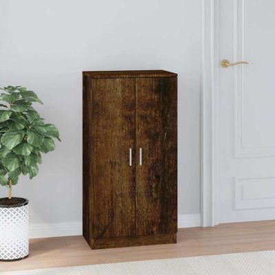 vidaXL Botník dymový dub 55x35x108 cm spracované drevo