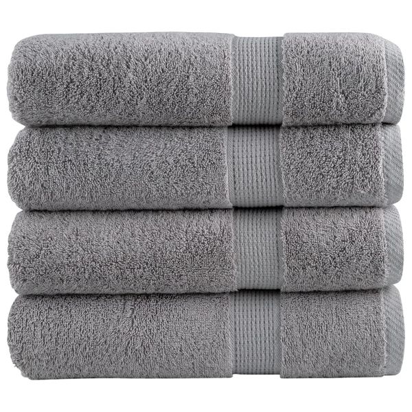 vidaXL Prémiové utierky na ruky SOLUND 4 ks sivé 50x100 cm 600 g/m²