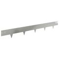 vidaXL Obrubník trávnika 50 ks 100 x 12 cm Oceľ Strieborná