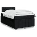 vidaXL Boxspring posteľ s matracom čierna 120x190 cm látka