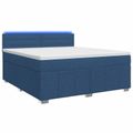 vidaXL Posteľ boxspring s matracom Modrá 160 x 200 cm Látka