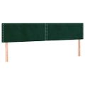 vidaXL Čelo postele s LED tmavozelené 160x5x78/88 cm zamat