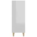 vidaXL Komoda lesklá biela 34,5x32,5x90 cm spracované drevo