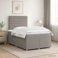 vidaXL Posteľ boxspring s matracom Sivohnedá 120 x 200 cm Látka
