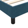 vidaXL Posteľný rám boxsping s matracom tmavomodrý 140x210 cm zamat
