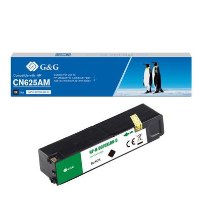 alt. kazeta G&G pre HP 970XLBK CN625AE Officejet Pro X451dn / X551dw / Officejet Pro X476dw / X476dn (245ml)