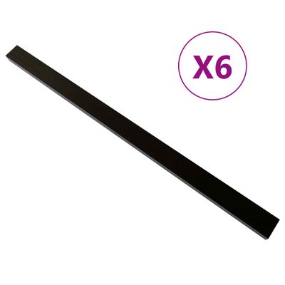 vidaXL Lišta pod palubovku 6 ks čierna 170x8,5x4,5 cm WPC