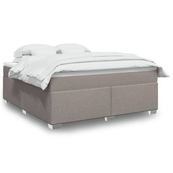 vidaXL Posteľný rám boxspring s matracom sivohned 180x200 cm látka