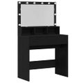 vidaXL Toaletný stolík Čierny dub 80 x 41 x 134,5 cm Kompozitné drevo