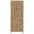 vidaXL Highboard 2 ks Remeselný dub 69,5 x 34 x 180 cm