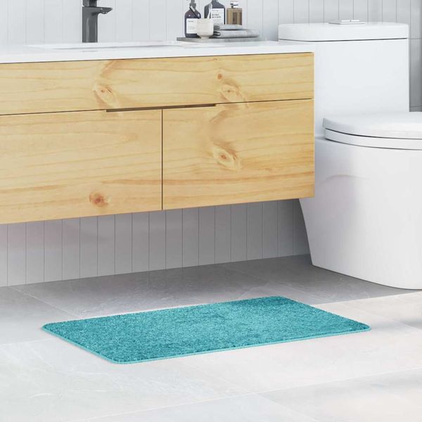 vidaXL Protišmyková kúpeľňová podložka Tyrkysová 50 x 80 cm PP