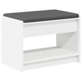 vidaXL Predsieňová lavica Biely 63 x 38 x 45 cm