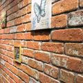 vidaXL 3D nástenné panely s dizajnom bledohnedých tehál 10 ks EPS