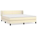 vidaXL Boxspring posteľ s matracom krémová 180x200 cm umelá koža