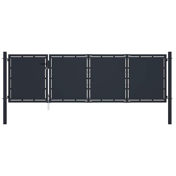 vidaXL Záhradná brána z ocele 350x75 cm antracitová