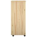 vidaXL Koliesková skriňa 34 x 39 x 93,5 cm Masívne borovicové drevo