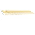 vidaXL Voľne stojaca ručne zaťahovacia markíza 600x350 cm, žlto biela